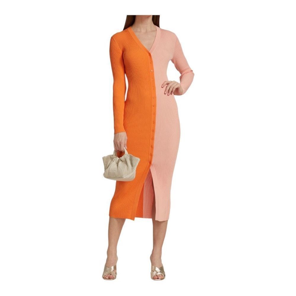 Staud shoko Colorblock Bodycon Sweater Dress Size M NWT